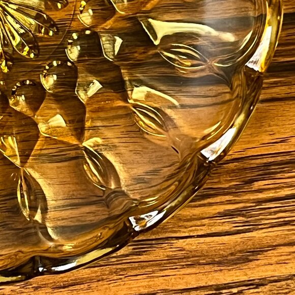 Anchor Hocking Amber Relish Dish Separated Three-Section Plate 8.5" - Picture 4 of 6